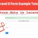 save data in laravel